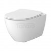 CERSANIT SET C822: MISKA ZAWIESZANA ZEN PRO OVAL CERSANIT VORTEX Z DESKĄ DUROPLASTOWĄ MOONWAY SPOT SLIM Z PODŚWIETLENIEM LED S4006-005